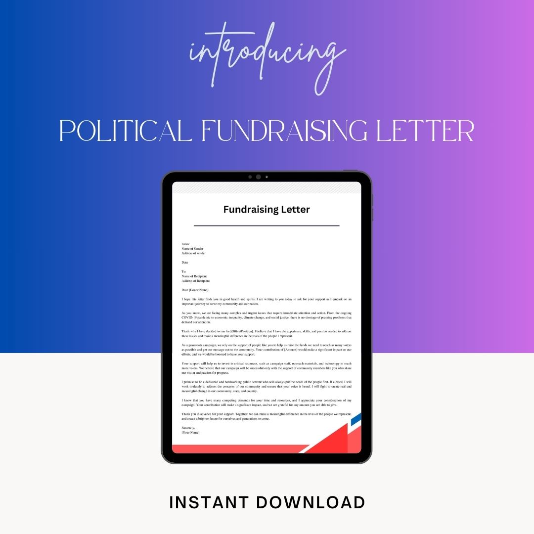 Political Fundraising Letter Sample With Examples [word] – Template1minute