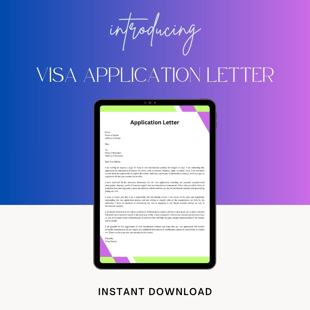 Cover Letter For Visa Application Sample With Examples Word Template1minute 2300