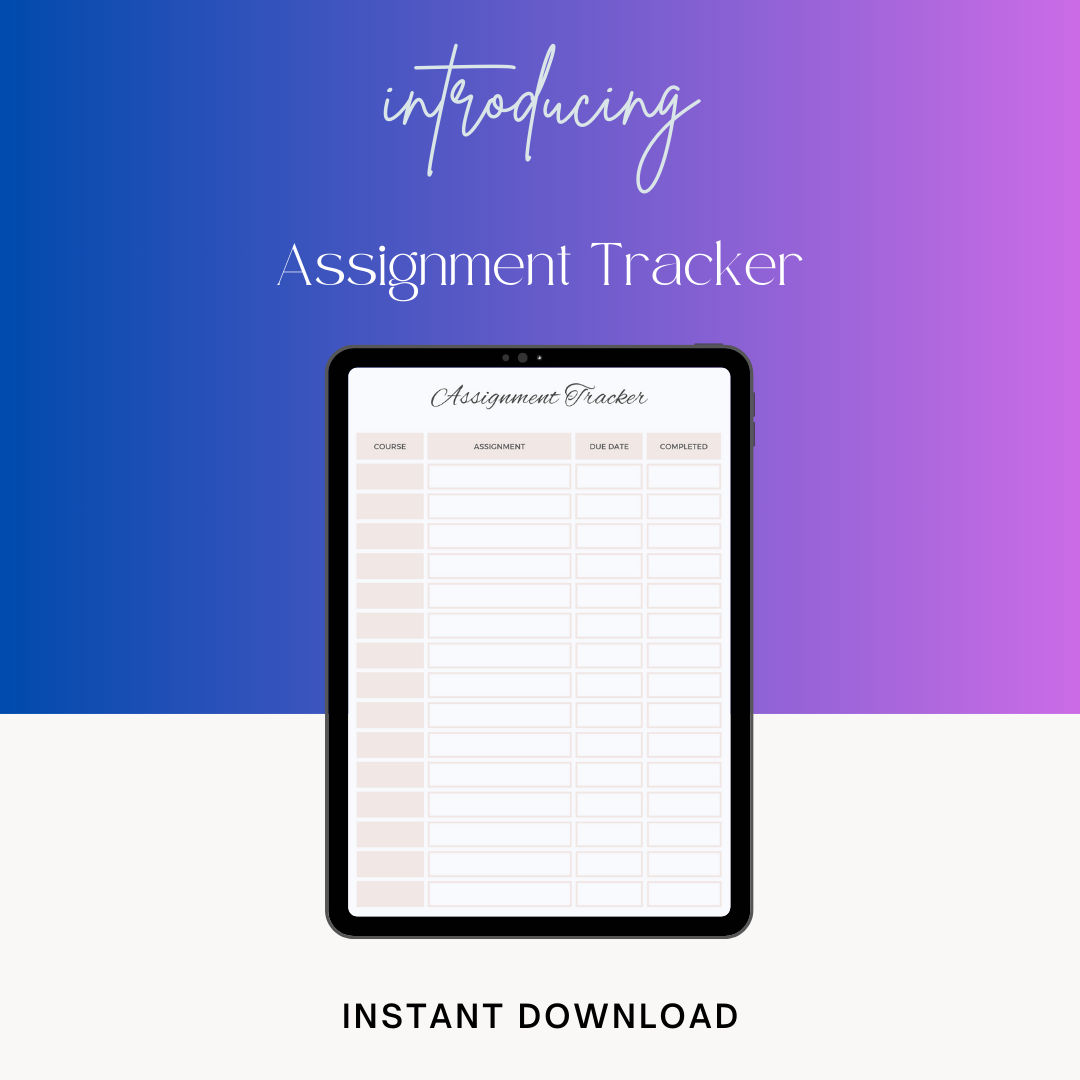 Assignment Tracker Template