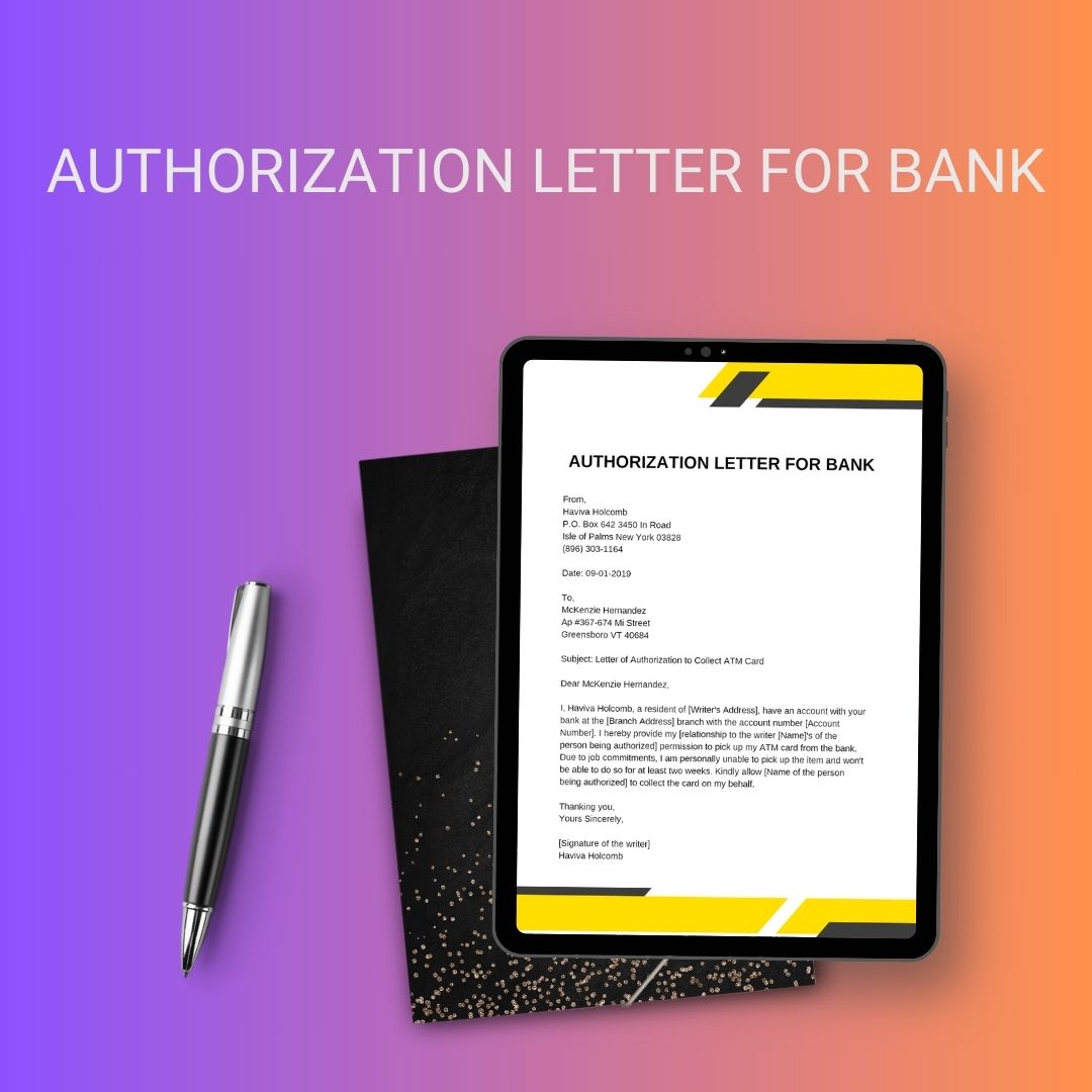 Authorization Letter for Bank