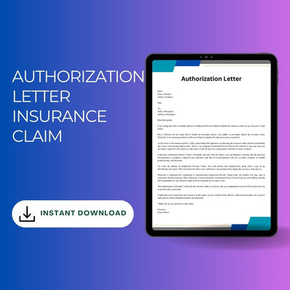 Authorization Letter For Car Insurance Claim