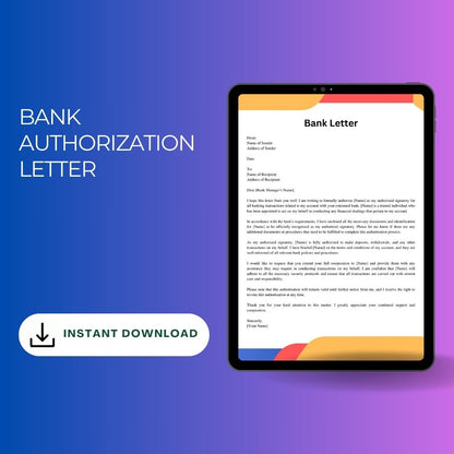 Authorization Letter Bank Account