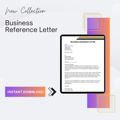 Business Reference Letter Sample with Examples Word Editable
