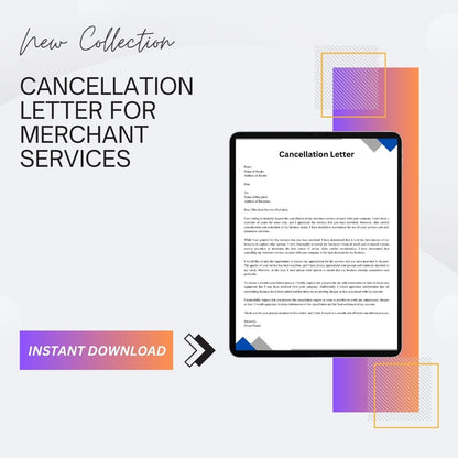 Cancel Merchant Services Letter