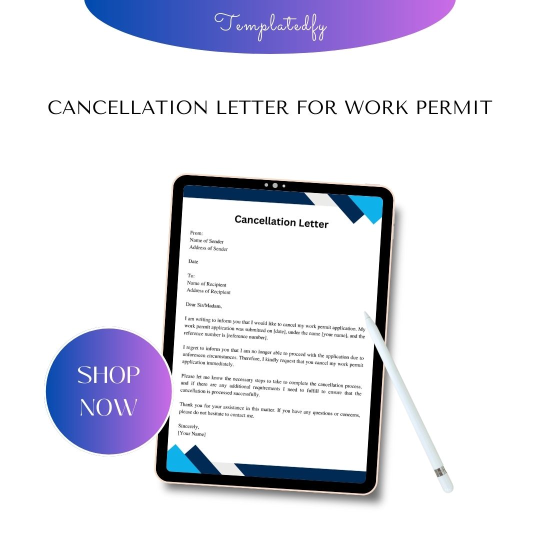 Work Permit Cancellation Letter