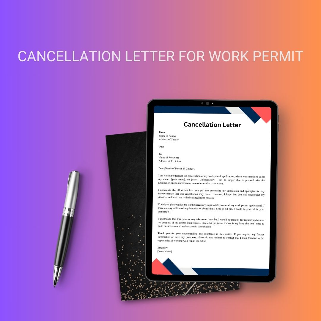 Work Permit Cancellation Letter