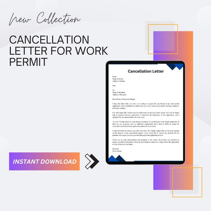 Work Permit Cancellation Letter Sample