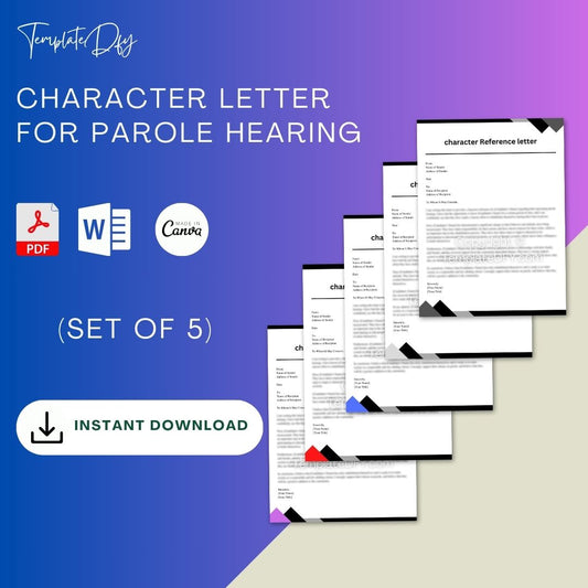 Character Letter For Parole Hearing