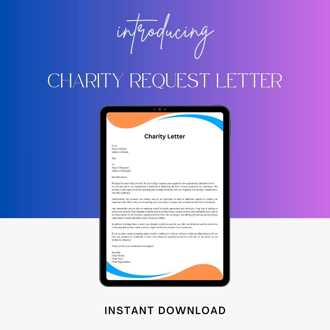Charity Request Letter PDF