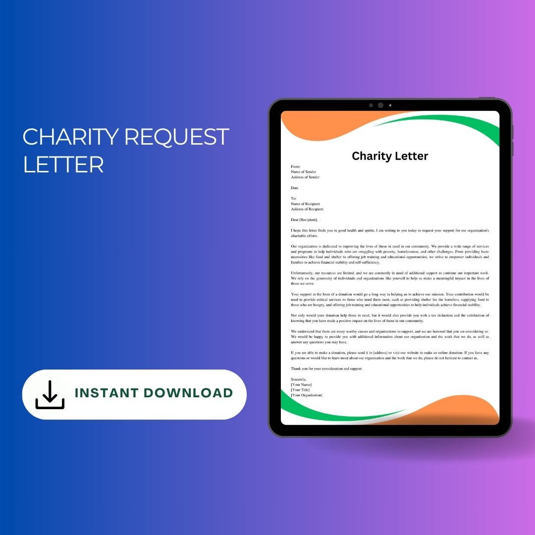 Charity Request Letter PDF