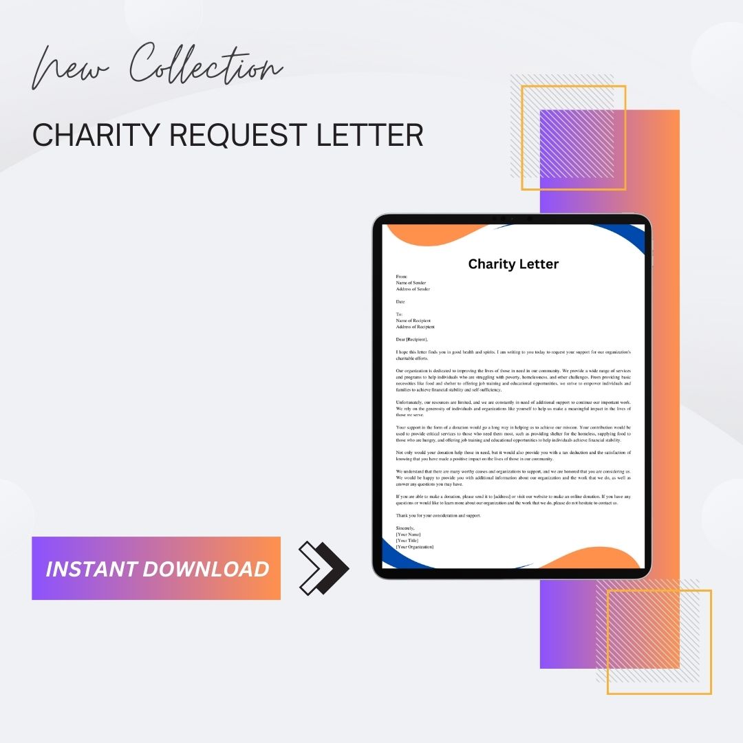 Charity Request Letter Word