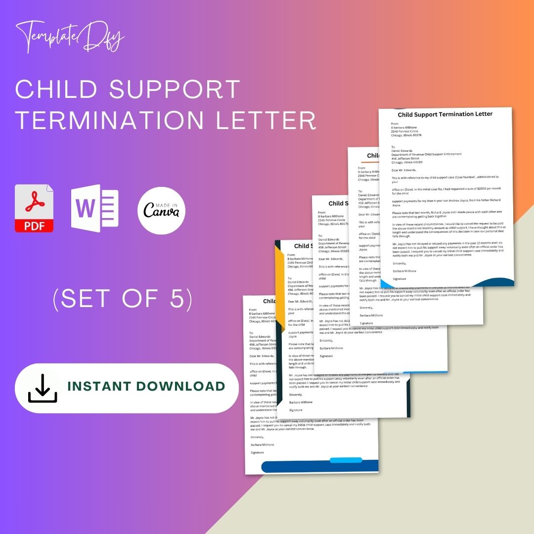 Child Support Termination Letter