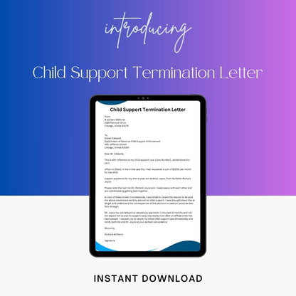 Child Support Termination Letter Sample