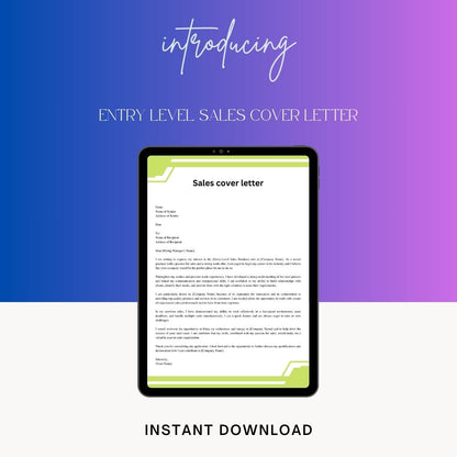 Entry Level Sales Cover Letter Sample with Examples [Word]