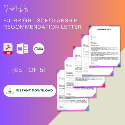 Fulbright Scholarship Recommendation Letter Sample Word