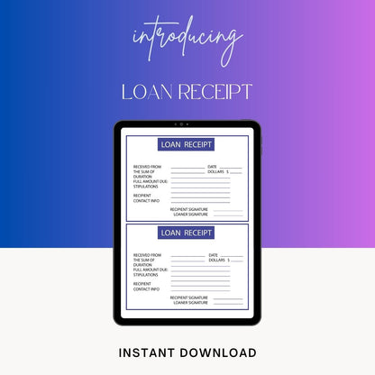 Loan Receipt Template Blank [Pdf, Excel & Word] (Pack of 5)