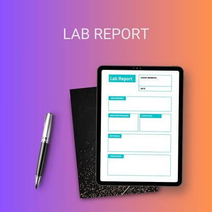 Lab Report Template Blank Printable [Pdf Word Excel]