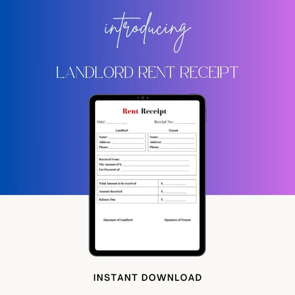 Landlord Rent Receipt Template [PDF & Word] (Pack of 5)