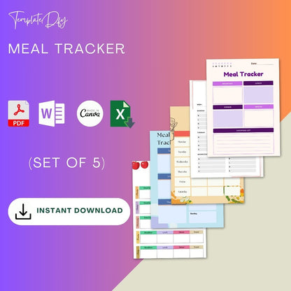 Meal Tracker Template Blank Printable [Pdf Word Excel]