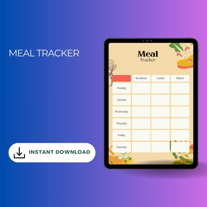 Meal Tracker Template Blank Printable [Pdf Word Excel]