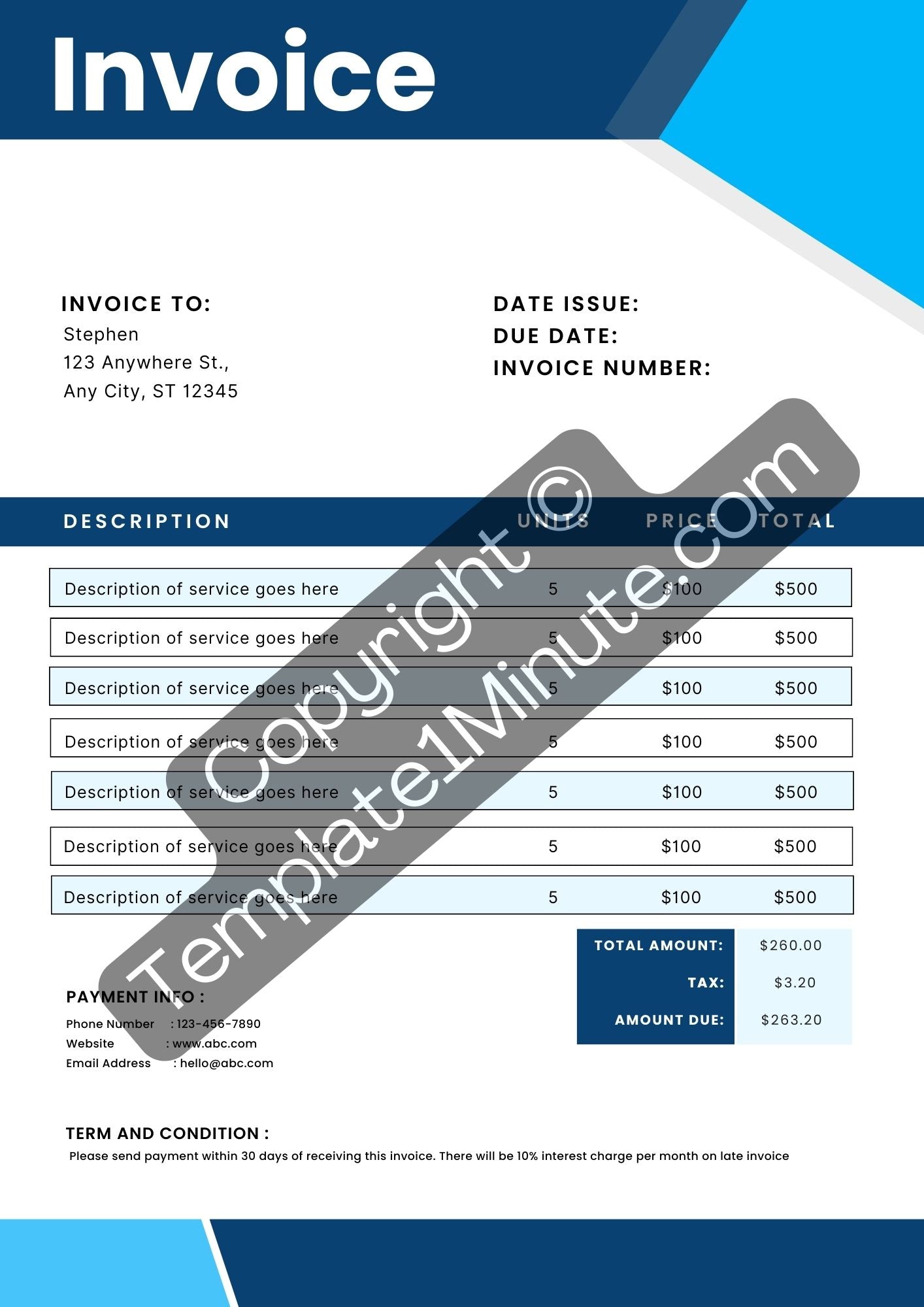 Notary Invoice Template Blank Printable in PDF, Excel, Word