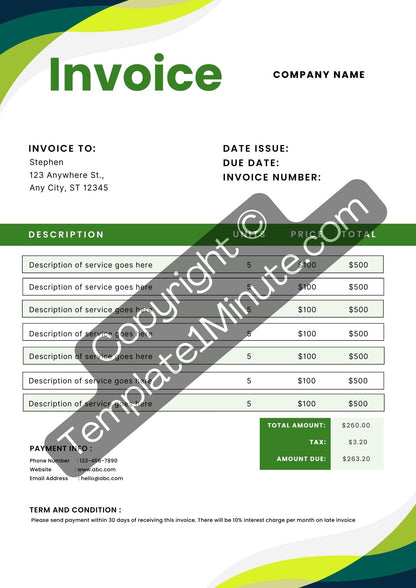 Notary Invoice Template Blank Printable in PDF, Excel, Word