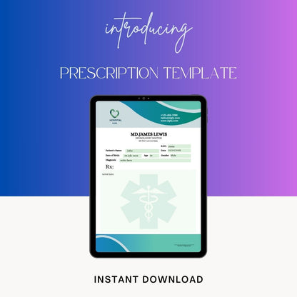 Prescription Template Printable in PDF & Word [Editable]