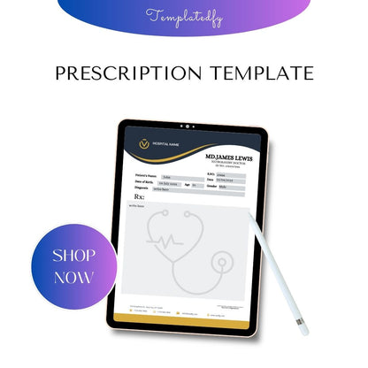 Prescription Template Printable in PDF & Word [Editable]