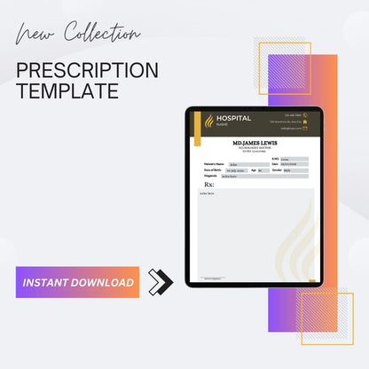 Prescription Template Printable in PDF & Word [Editable]