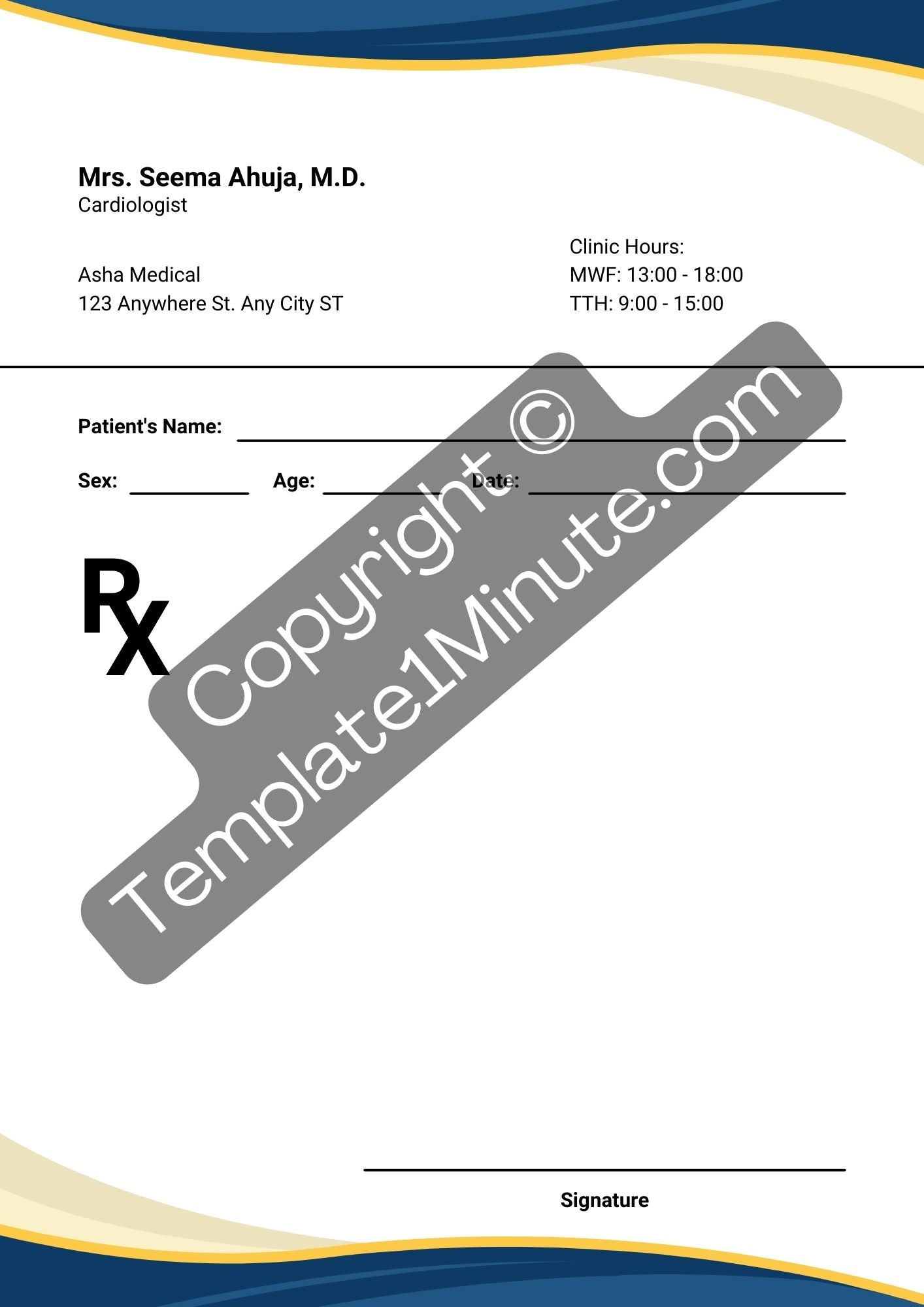 Prescription Template Printable in PDF & Word [Editable]