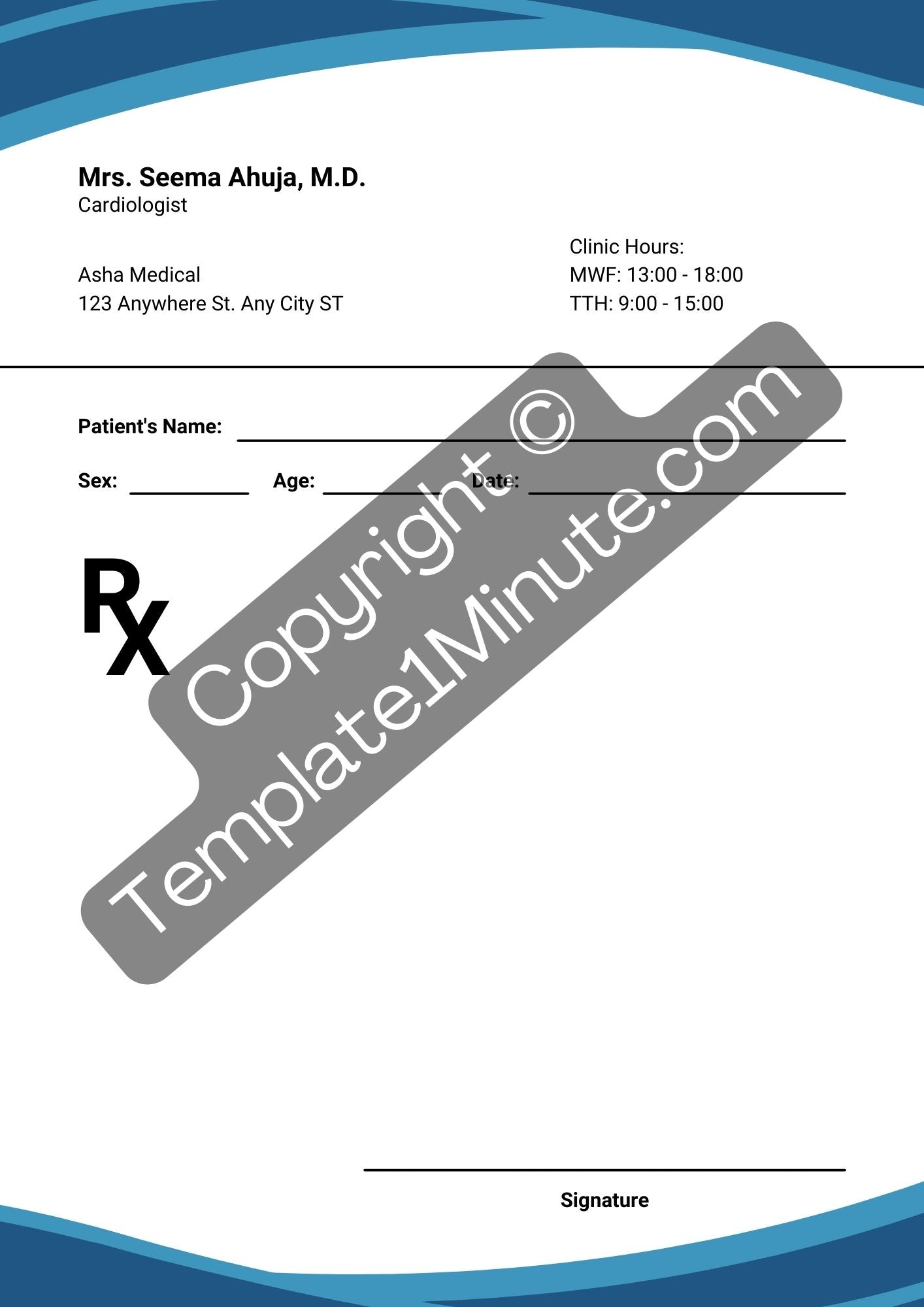 Prescription Template Printable in PDF & Word [Editable]