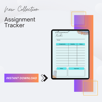 Printable Assignment Tracker