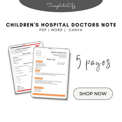 Children's Hospital Doctors Note PDF