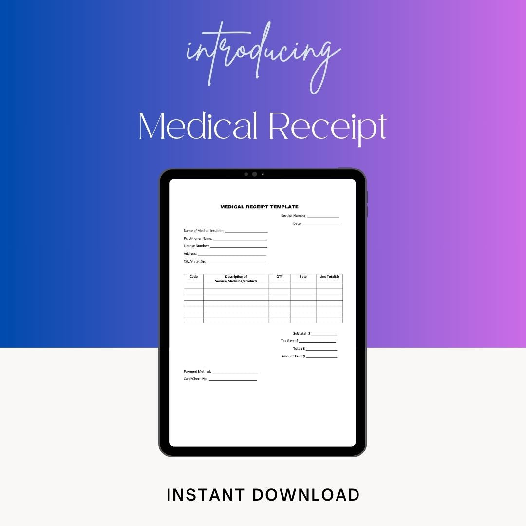 Sample Medical Receipt