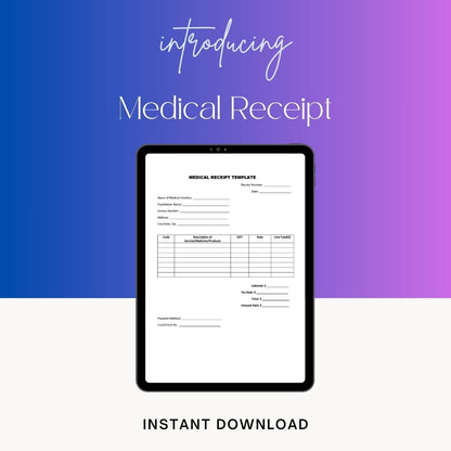 Sample Medical Receipt