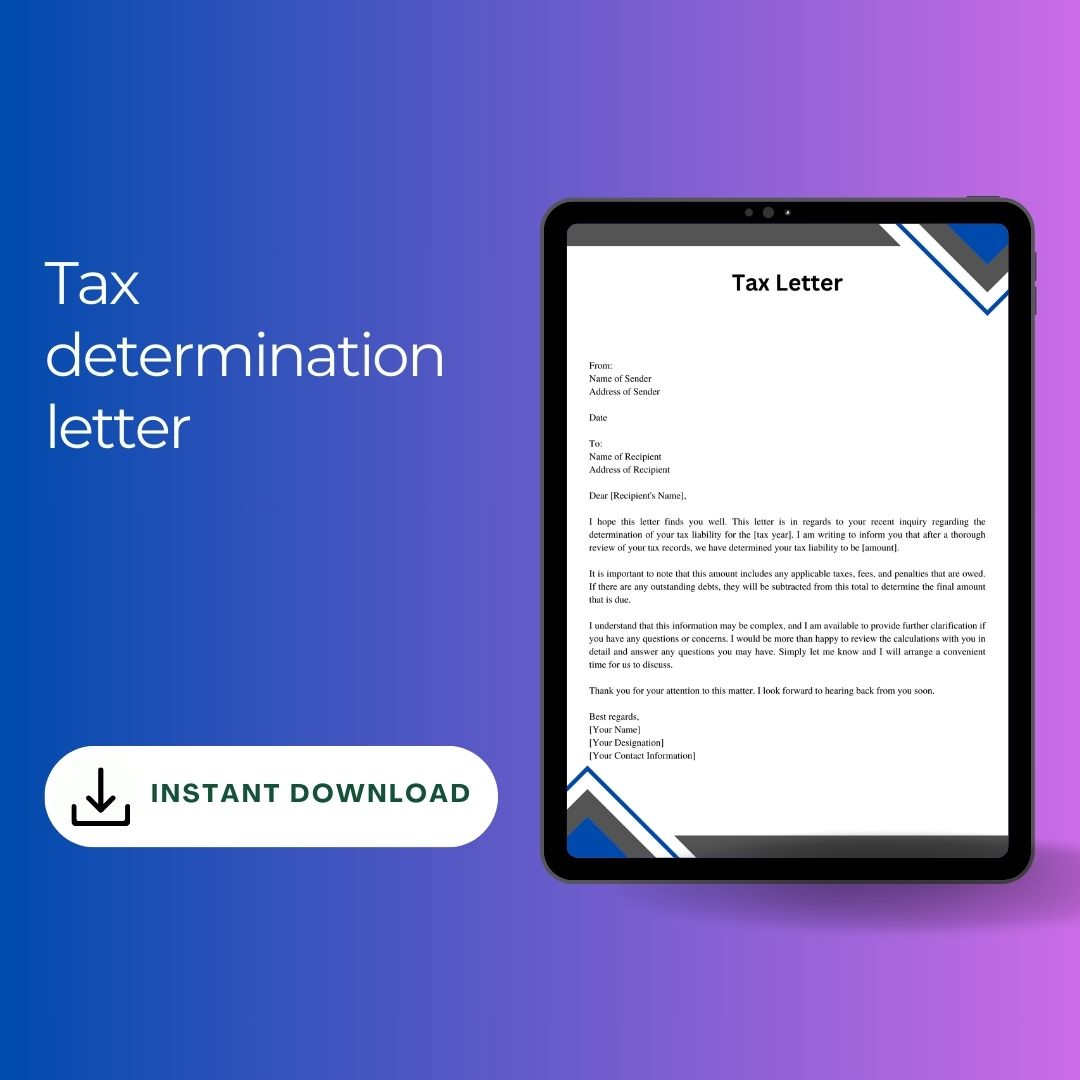 Tax Determination Letter PDF