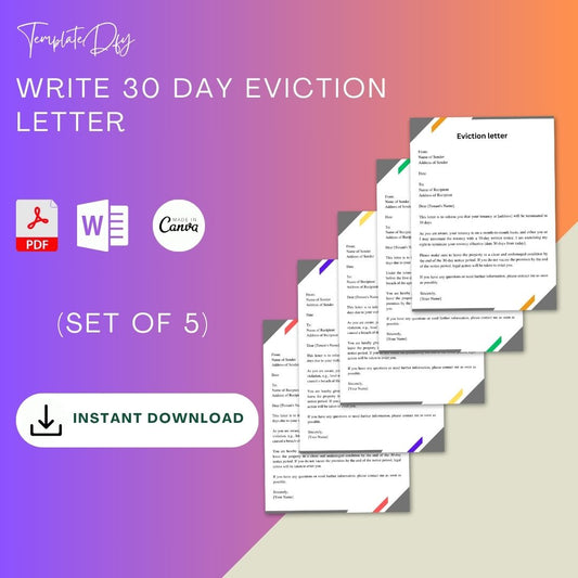 Sample 30 Day Eviction Letter To Tenant