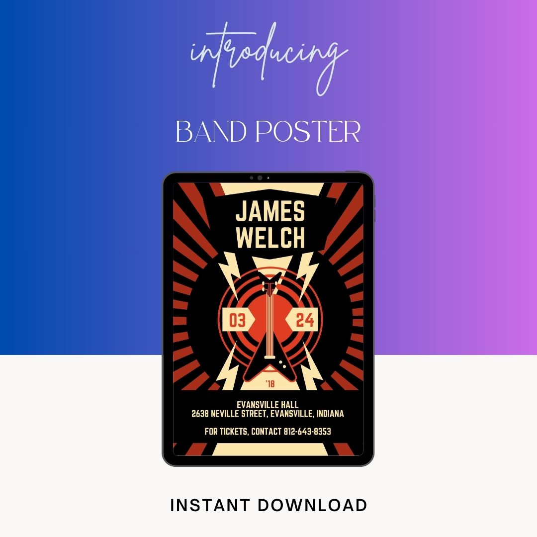 Band Poster Templates Printable in PDF & Word Editable