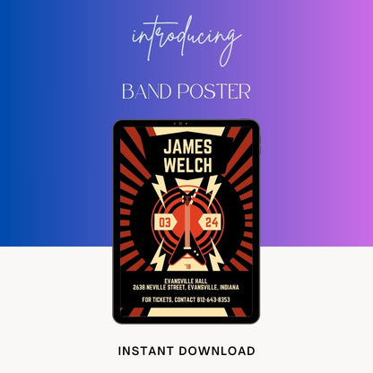 Band Poster Templates Printable in PDF & Word Editable