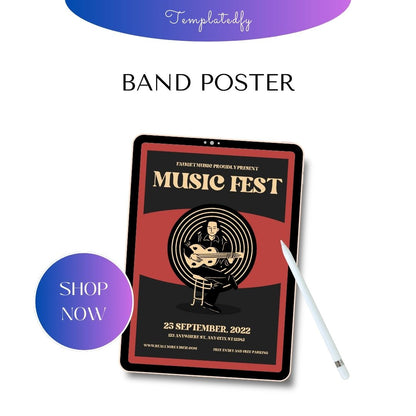 Band Poster Templates Printable in PDF & Word Editable