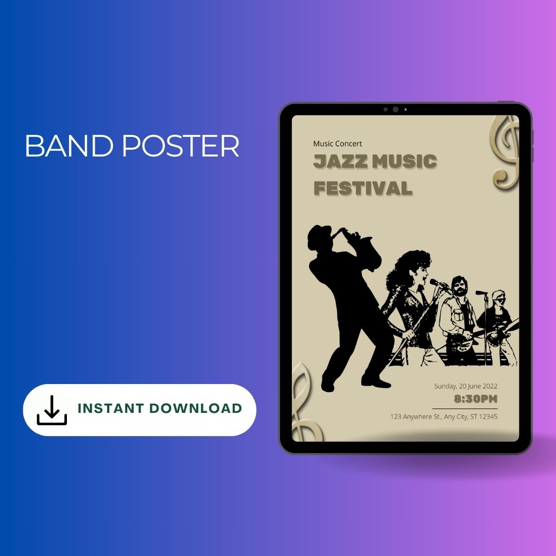 Band Poster Templates Printable in PDF & Word Editable