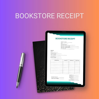 Bookstore Receipt Template Blank Printable [Pdf, Word Excel]