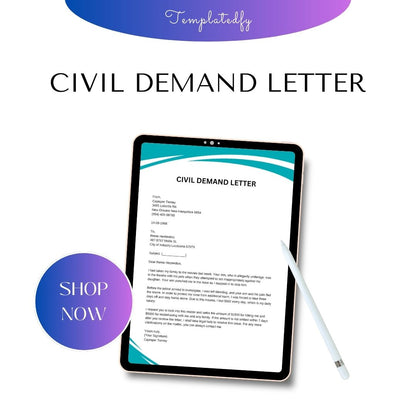 Civil Demand Letter Sample with Examples [Word Editable]