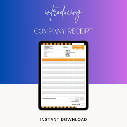 Company Receipt Template [Pdf, Excel & Word] (Pack of 5)