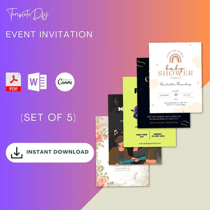 Event Invitation Templates Printable PDF, Word [Editable]