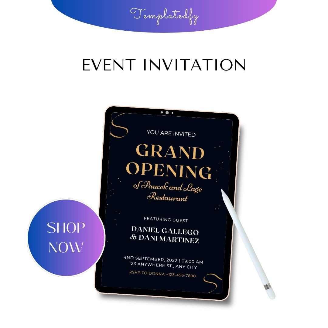 Event Invitation Templates Printable PDF, Word [Editable]