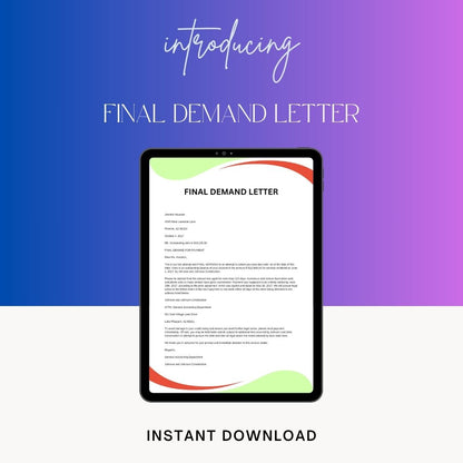 Final Demand Letter Sample with Examples [Word Editable]