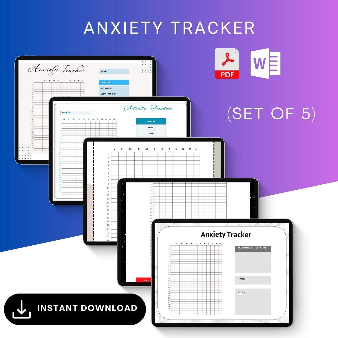 Anxiety Tracker in PDF & Word