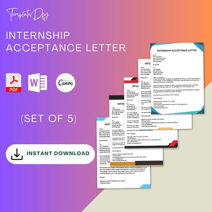Internship Acceptance Letter Sample with Examples [Word]