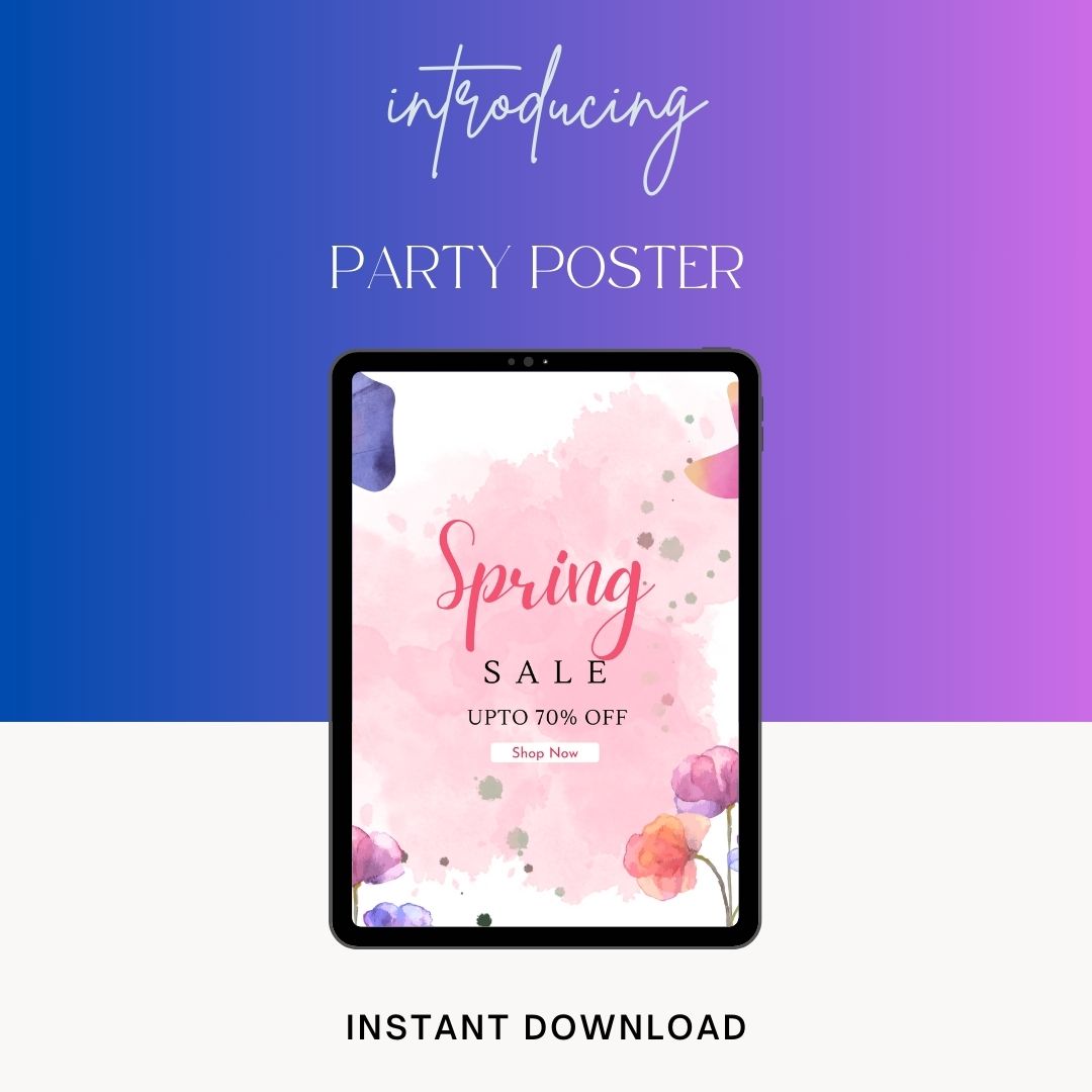 Party Poster Template Printable in PDF & Word Editable